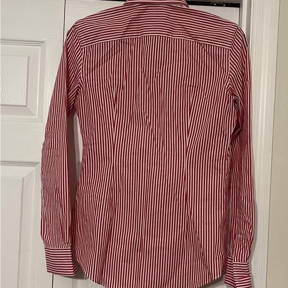 POLO RALPH LAUREN SLIM STRETCH FIT RED AND WHITE STRIPED WOMEN’S SIZE 2 - Picture 9 of 9